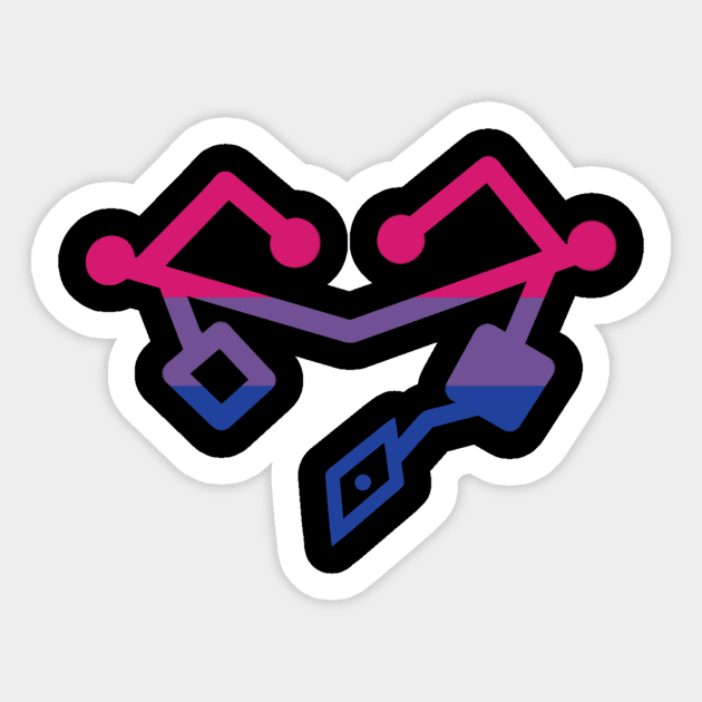Bisexual Pride Heart Sticker by Khalico
